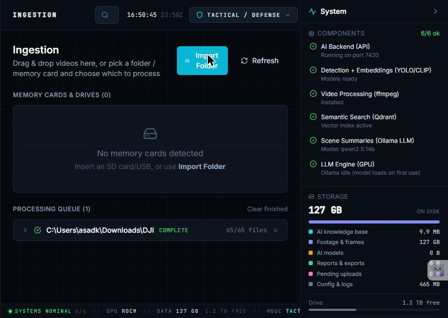 DroneOS screen